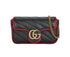Gucci Super Mini Marmont, &pound;750, Handbags, Black/Red, Leather, Front view
